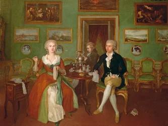 Zicht op een salon, 1780
